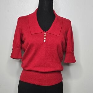 Marks & Spencer Autograph Women's Cashmere Vibrant Red Top Size UK 12 | US 8